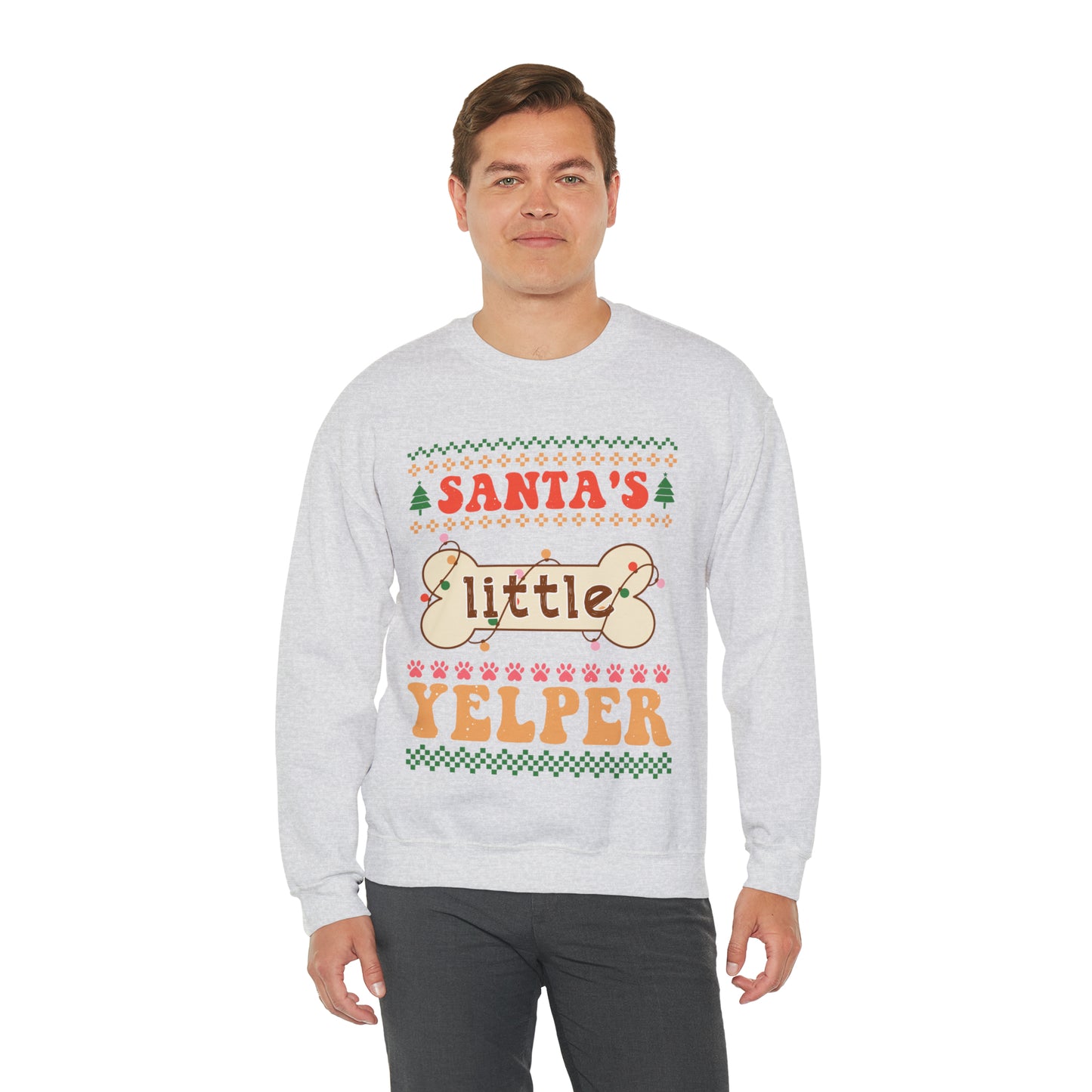 Santa's Little Yelper Christmas Ugly Sweater Sweatshirt