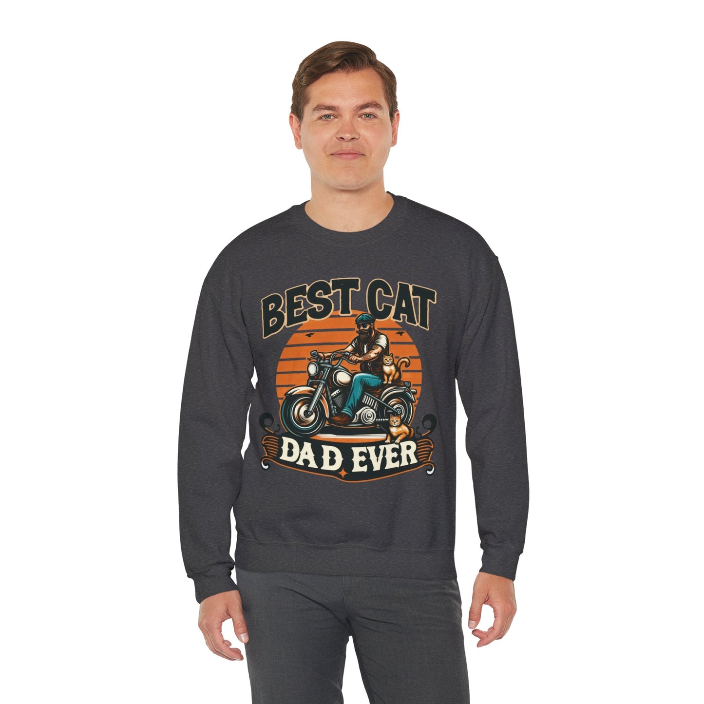 Best Motorcycle Cat Dad Ever Sweatshirt