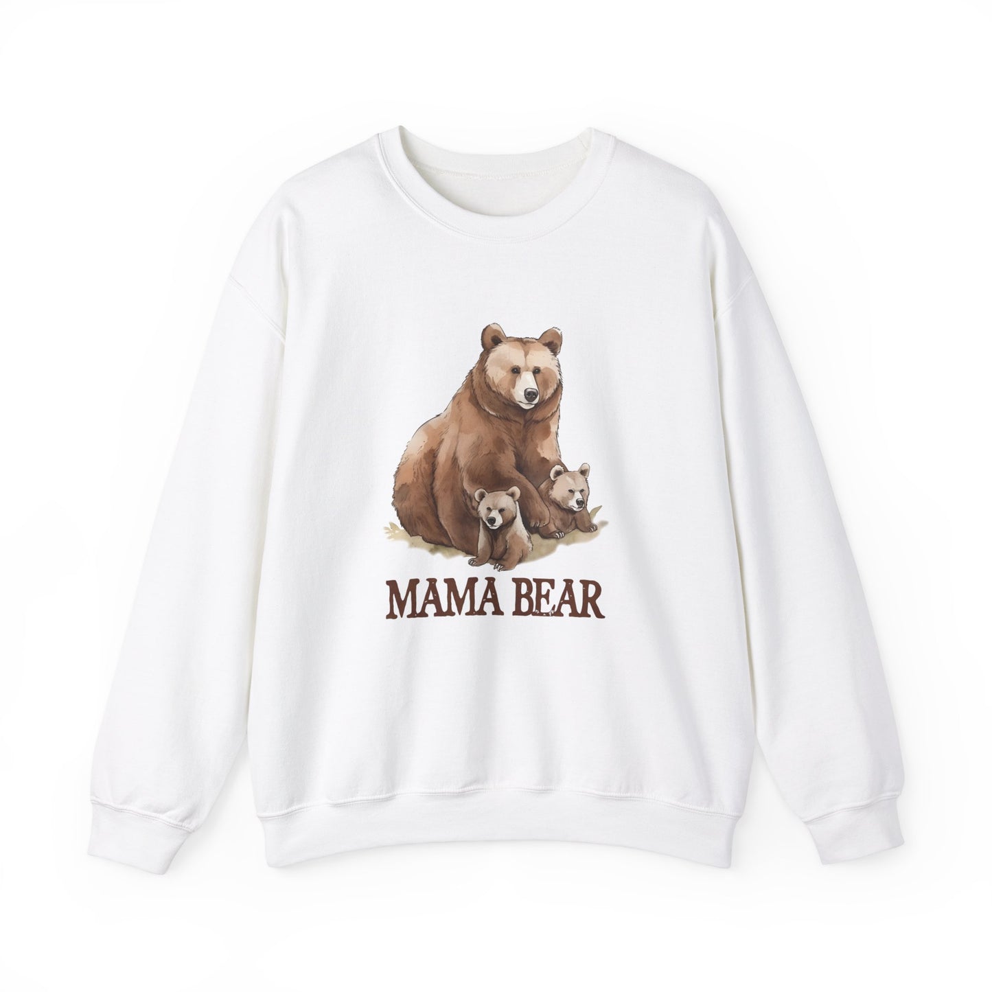 Mama Bear Grizzy Bear with Cubs Pocket Sweatshirt