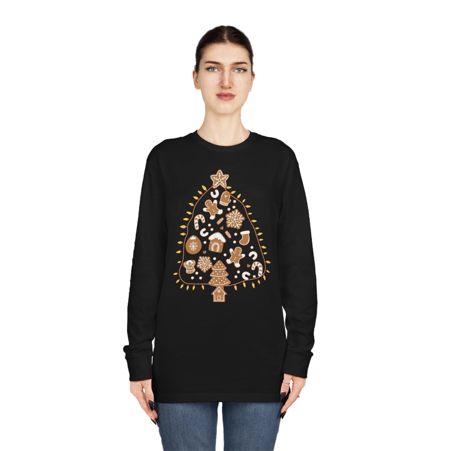 Gingerbread Cookie Christmas Tree Christmas Long Sleeve T-Shirt