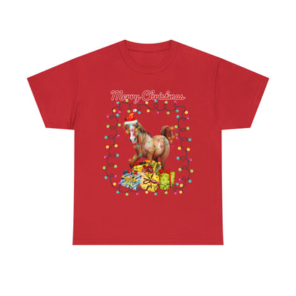 Merry Christmas Horse Christmas Short Sleeve Tee