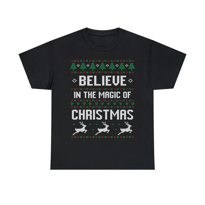 Believe in the Magic of Christmas Ugly Sweater Short Sleeve Tee