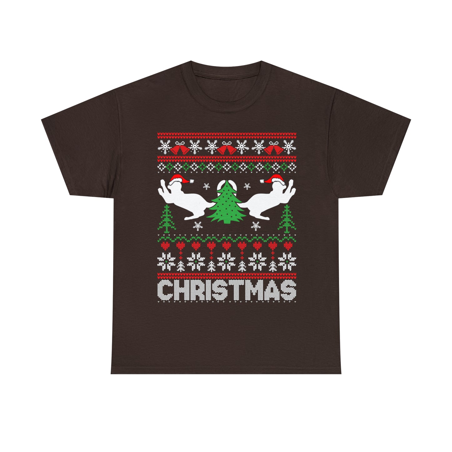 Christmas Cats Ugly Sweater Short Sleeve Tee