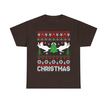 Christmas Cats Ugly Sweater Short Sleeve Tee