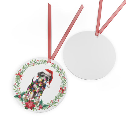 Miniature Schnauzer Dog in Lights Ornament