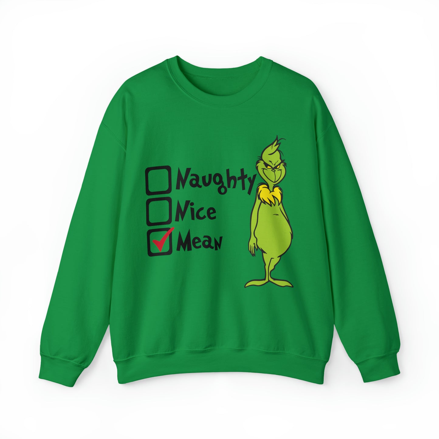 Naughty Nice Mean Grinch Christmas Sweatshirt