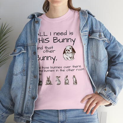 All The Bunnies Rabbit lover Unisex Heavy Cotton Tee