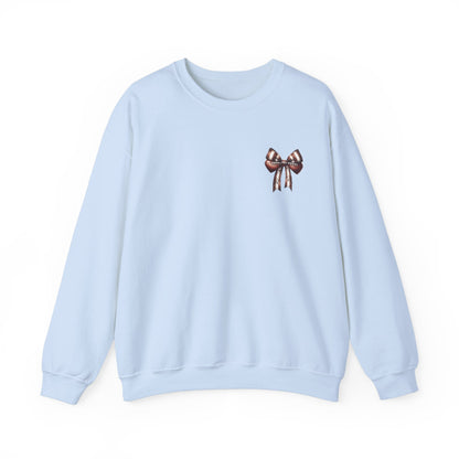 Football Game Day Sweatshirt Mom Dad Parent Football Lover Coquette Bows