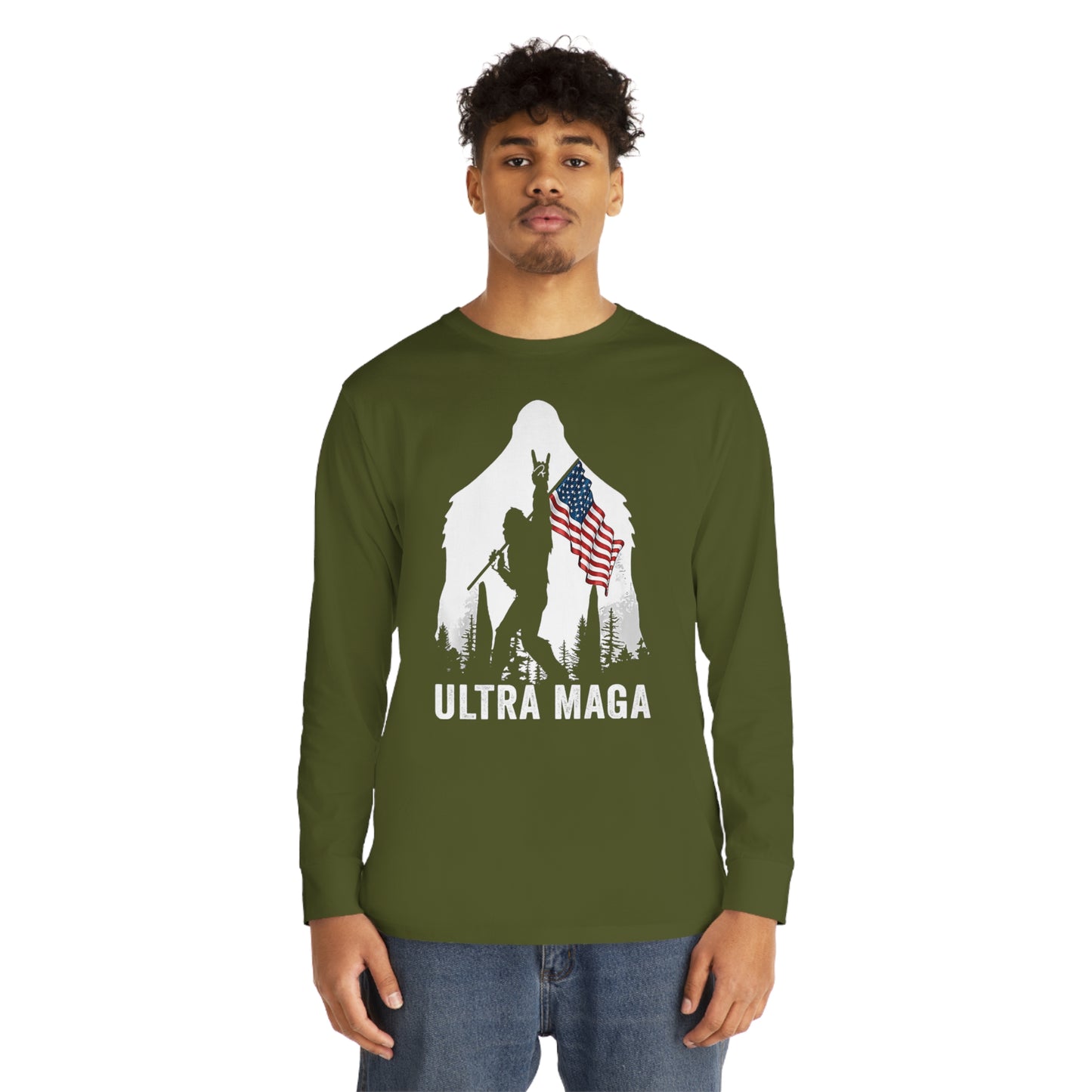 Bigfoot Ultra MAGA Make America Great Again Trump Long Sleeve T-shirt