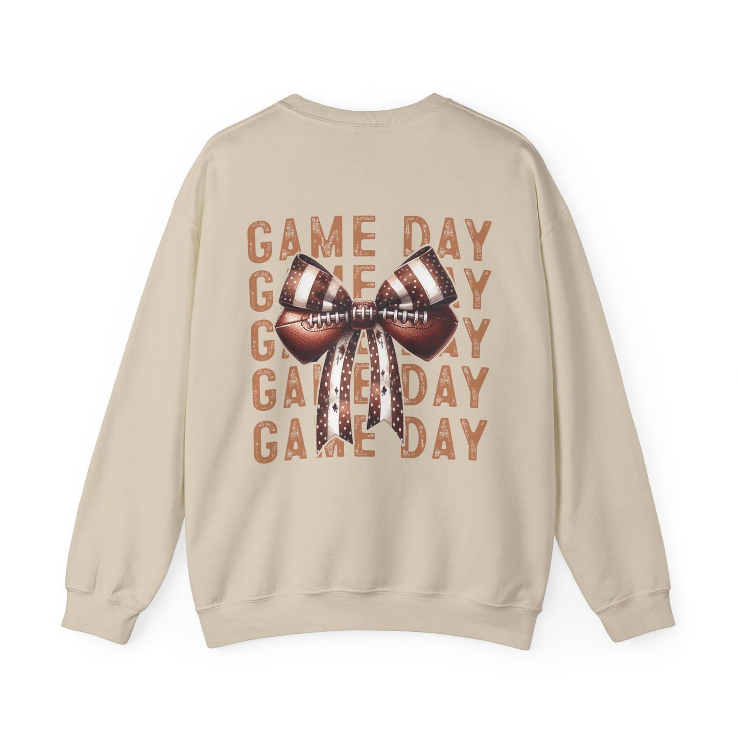 Football Game Day Sweatshirt Mom Dad Parent Football Lover Coquette Bows