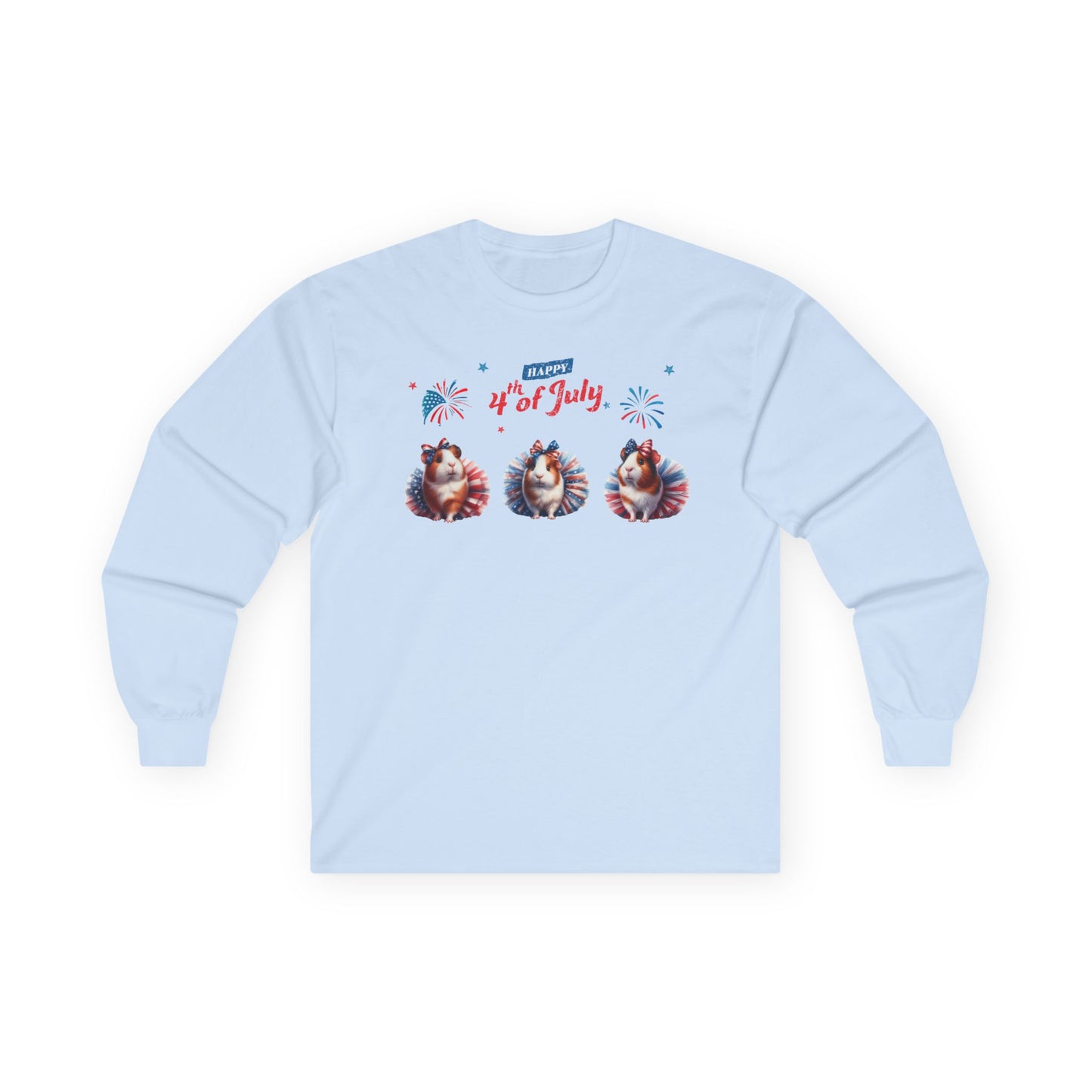 4th of July Guinea Pig in Tutus Long Sleeve T-Shirt