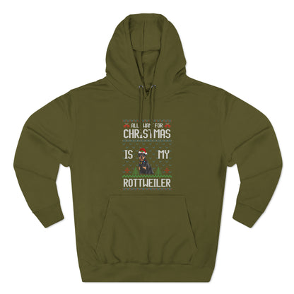 All I Want For Christmas is My Rottweiler Dog Ugly Sweater Pullover Hoodie