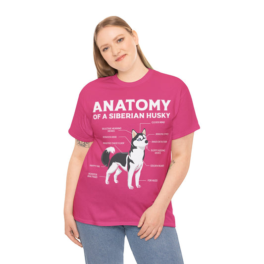 Anatomy of a Siberian Husky Dog Short Sleeve Tee