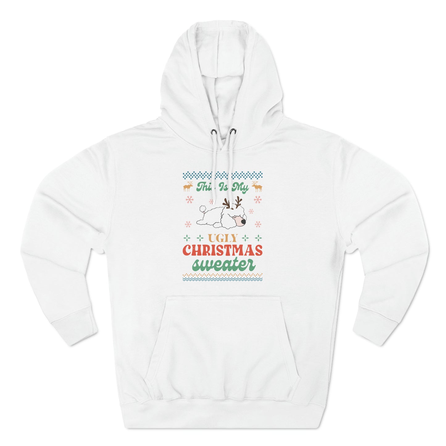 Miniature Poodle This is My Ugly Christmas Sweater Pullover Hoodie