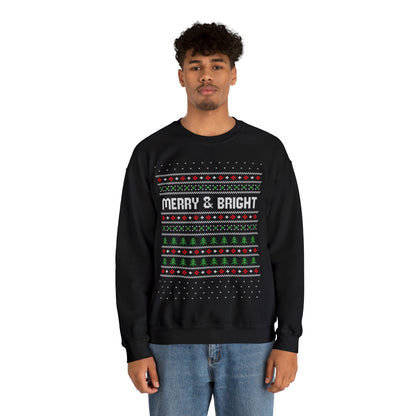 Merry and Bright Christmas Ugly Sweater Sweatshirt