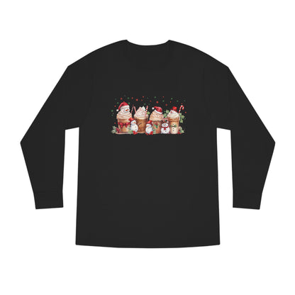 Snowmen Coffee Latte Christmas Long Sleeve T-shirt