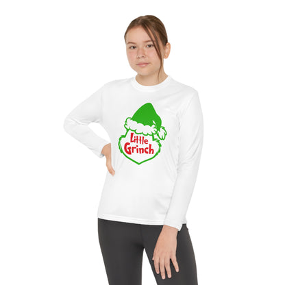 Little Grinch Christmas Youth Long Sleeve Tee