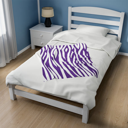 Purple Zebra Pattern Blanket