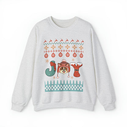 Joy Corgi Dog Christmas Ugly Sweater Sweatshirt