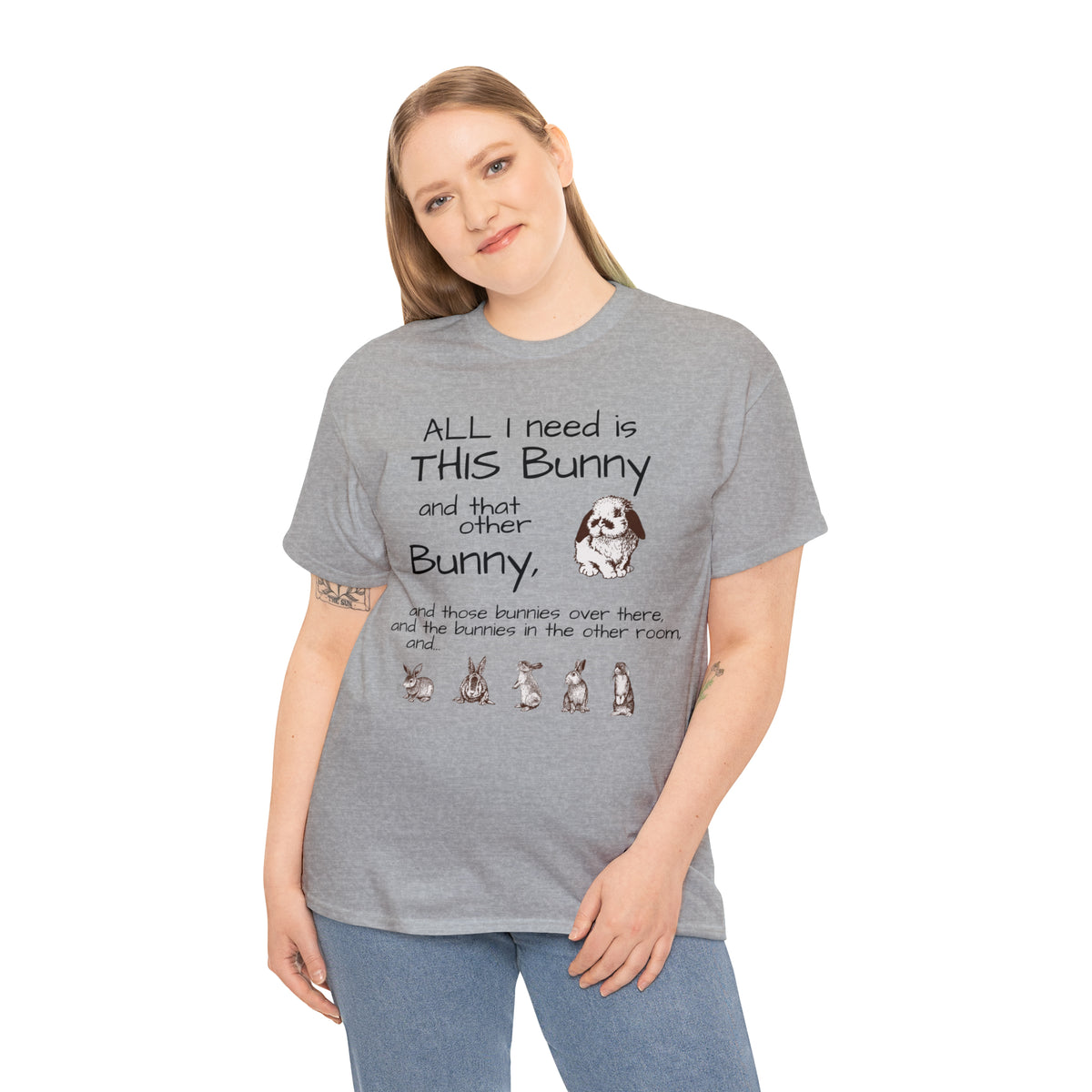 All The Bunnies Rabbit lover Unisex Heavy Cotton Tee