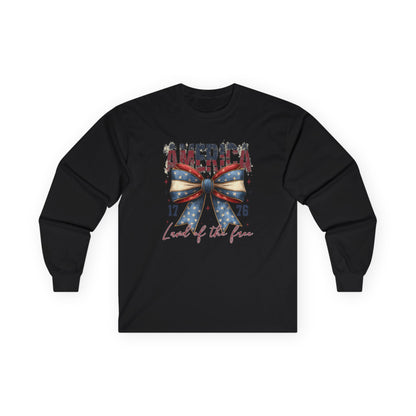 Coquette America Land of the Free Long Sleeve T-Shirt