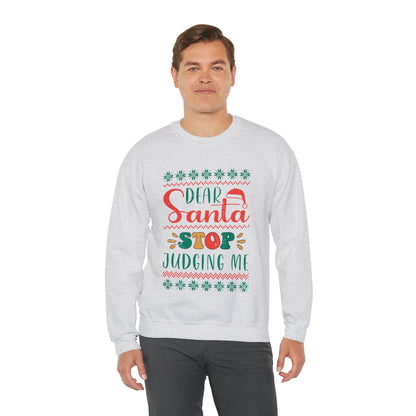 Santa Stop Judging Me Christmas Ugly Sweater Sweatshirt