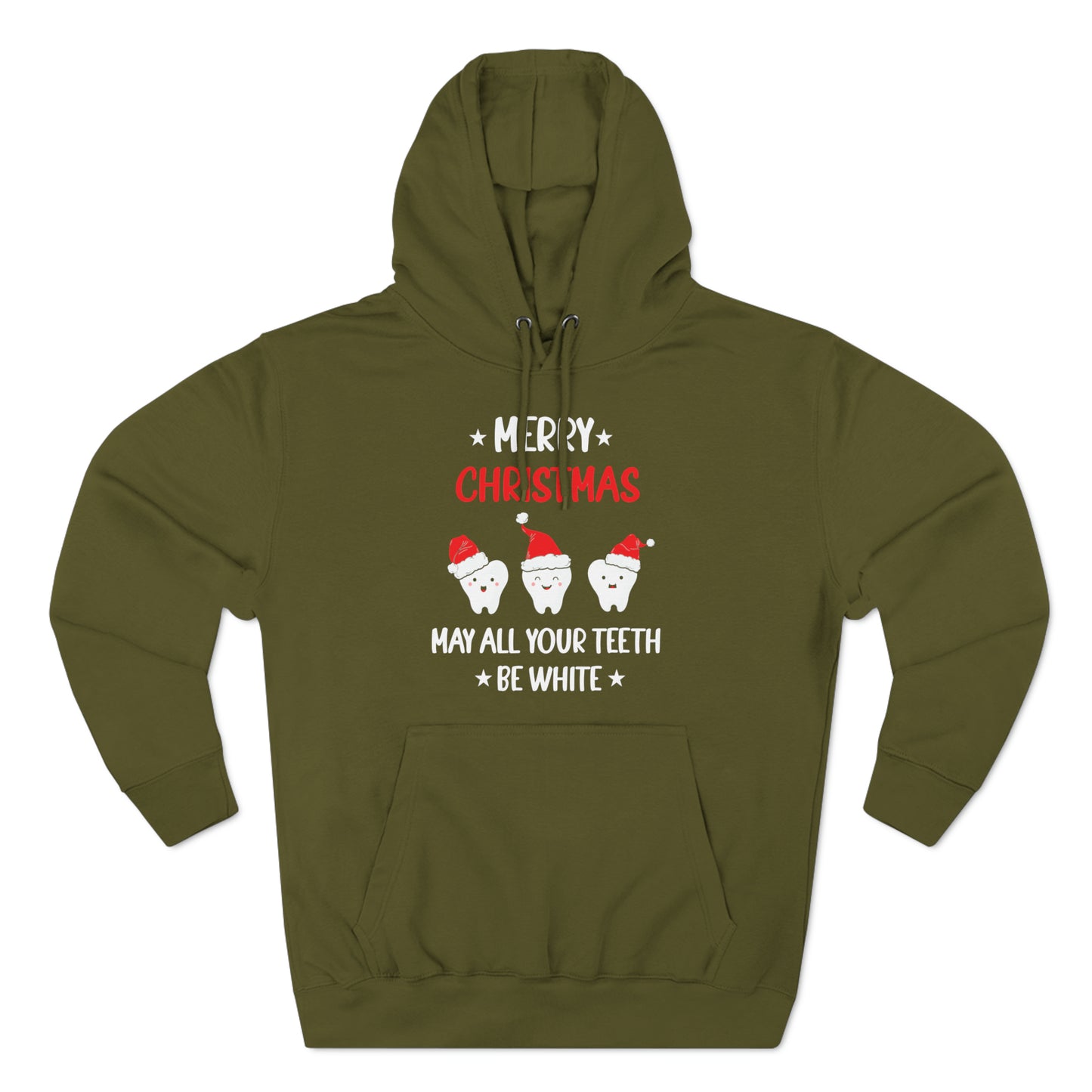 Merry Christmas May all Your Teeth Be White Christmas Pullover Hoodie