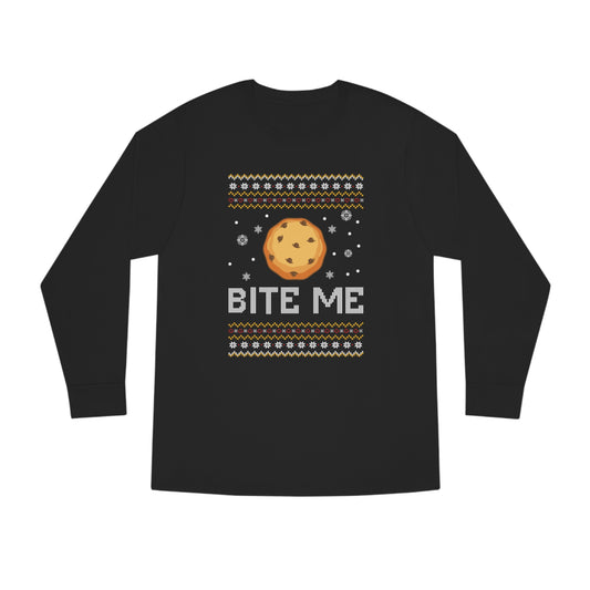 Cookie Bite Me Christmas Ugly Sweater Long Sleeve T-shirt