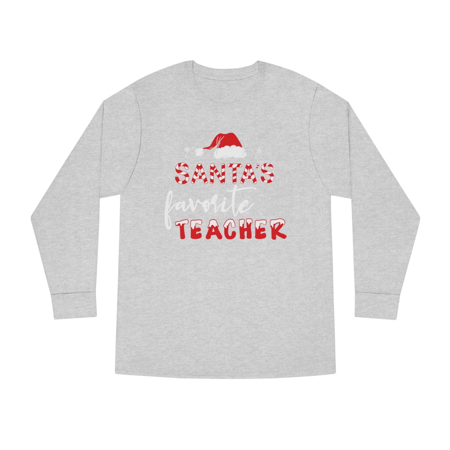 Santa's Favorite Teacher Christmas Long Sleeve Tee