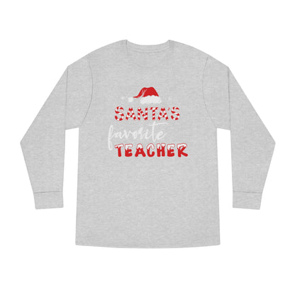 Santa's Favorite Teacher Christmas Long Sleeve Tee