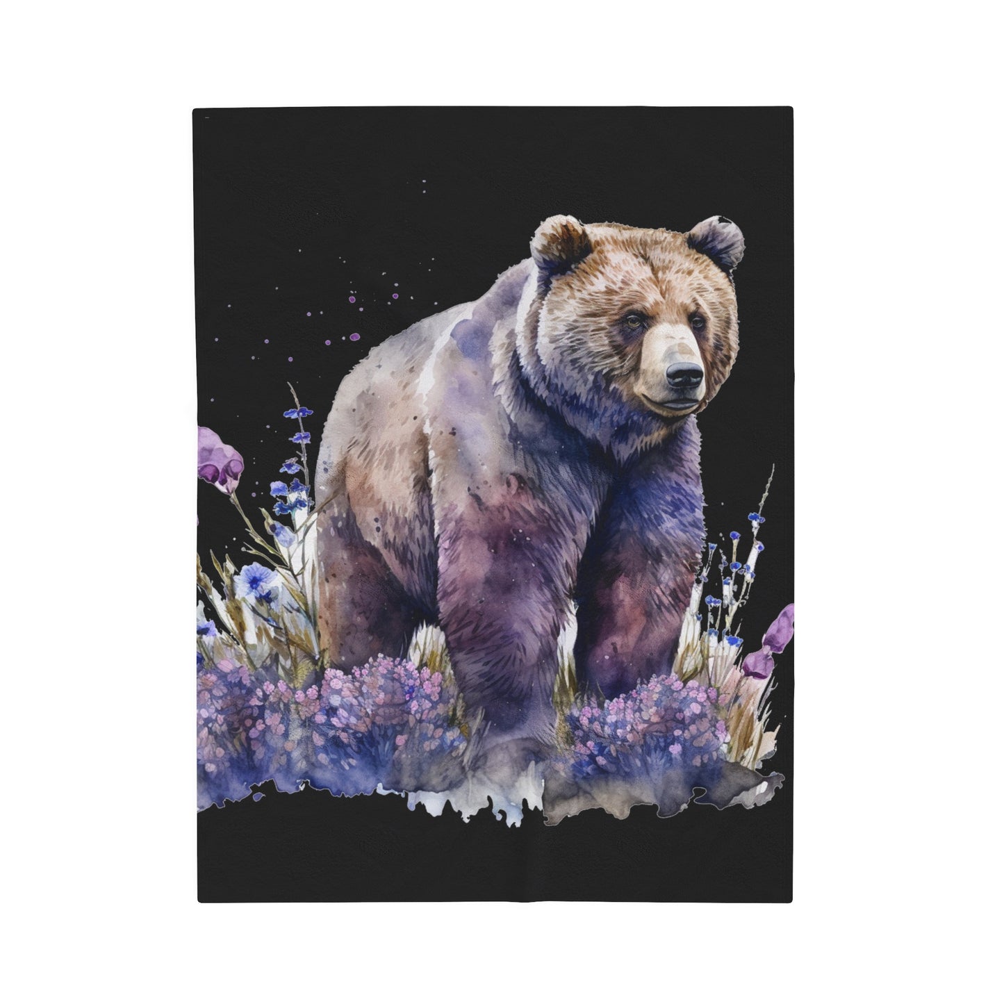 Watercolor Bear Blanket