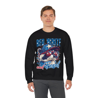 Red White And Feral Sweatshirt