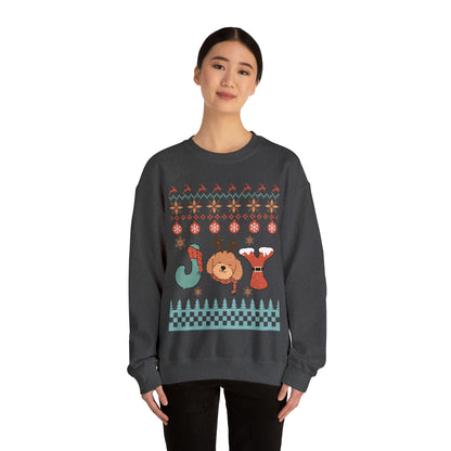 Joy Poodle Doodle Dog Christmas Ugly Sweater Sweatshirt