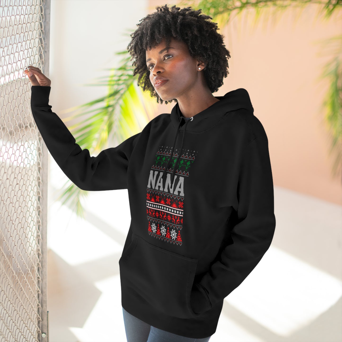 Nana Christmas Ugly Sweater Pullover Hoodie