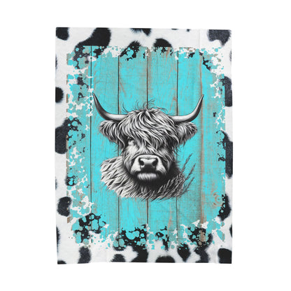 Country Highland Cow Blanket