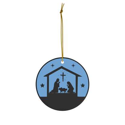 Nativity Christmas Ceramic Ornament