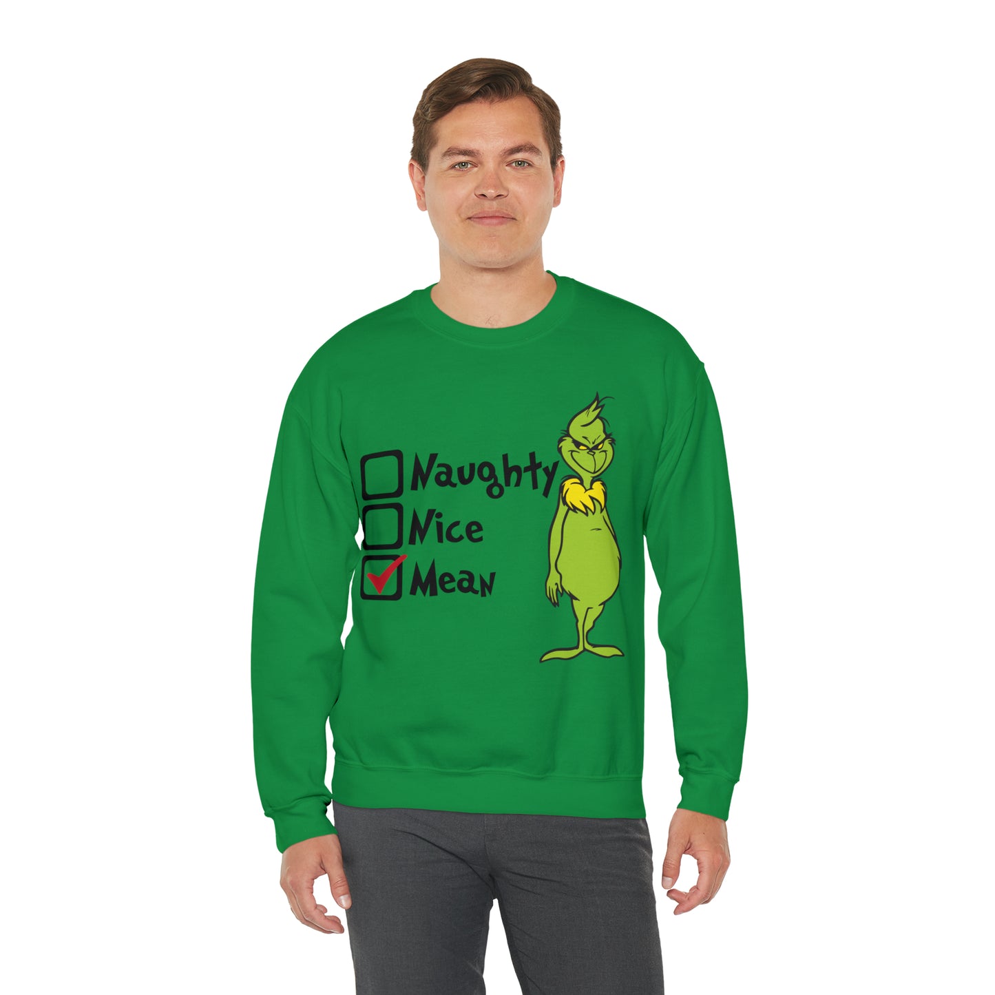 Naughty Nice Mean Grinch Christmas Sweatshirt