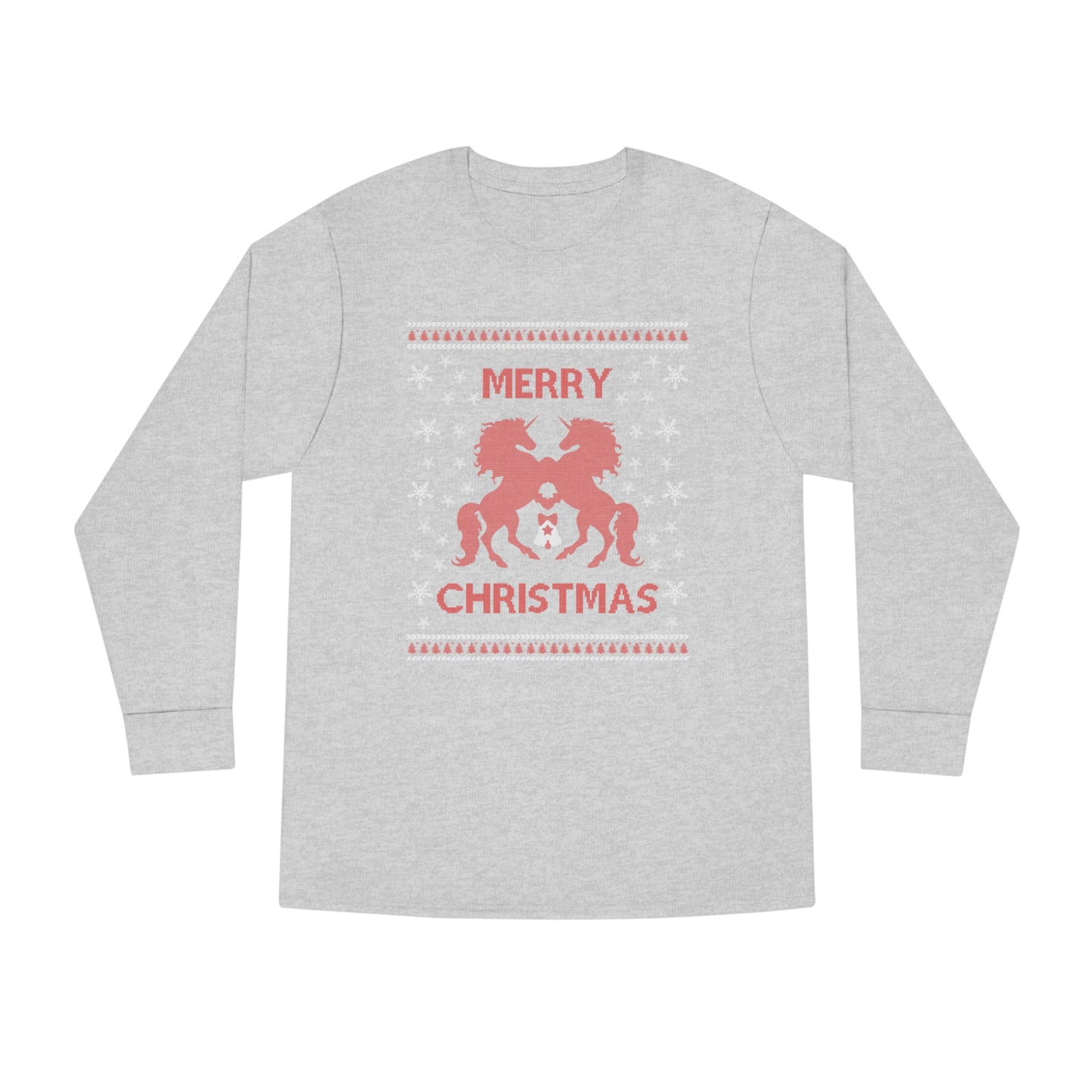 Merry Christmas Horses Christmas Ugly Sweater Long Sleeve Tee