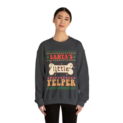 Santa's Little Yelper Christmas Ugly Sweater Sweatshirt