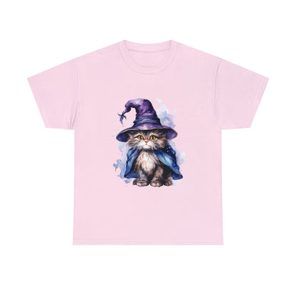 Witch Wizard Cat Halloween Short Sleeve Tee