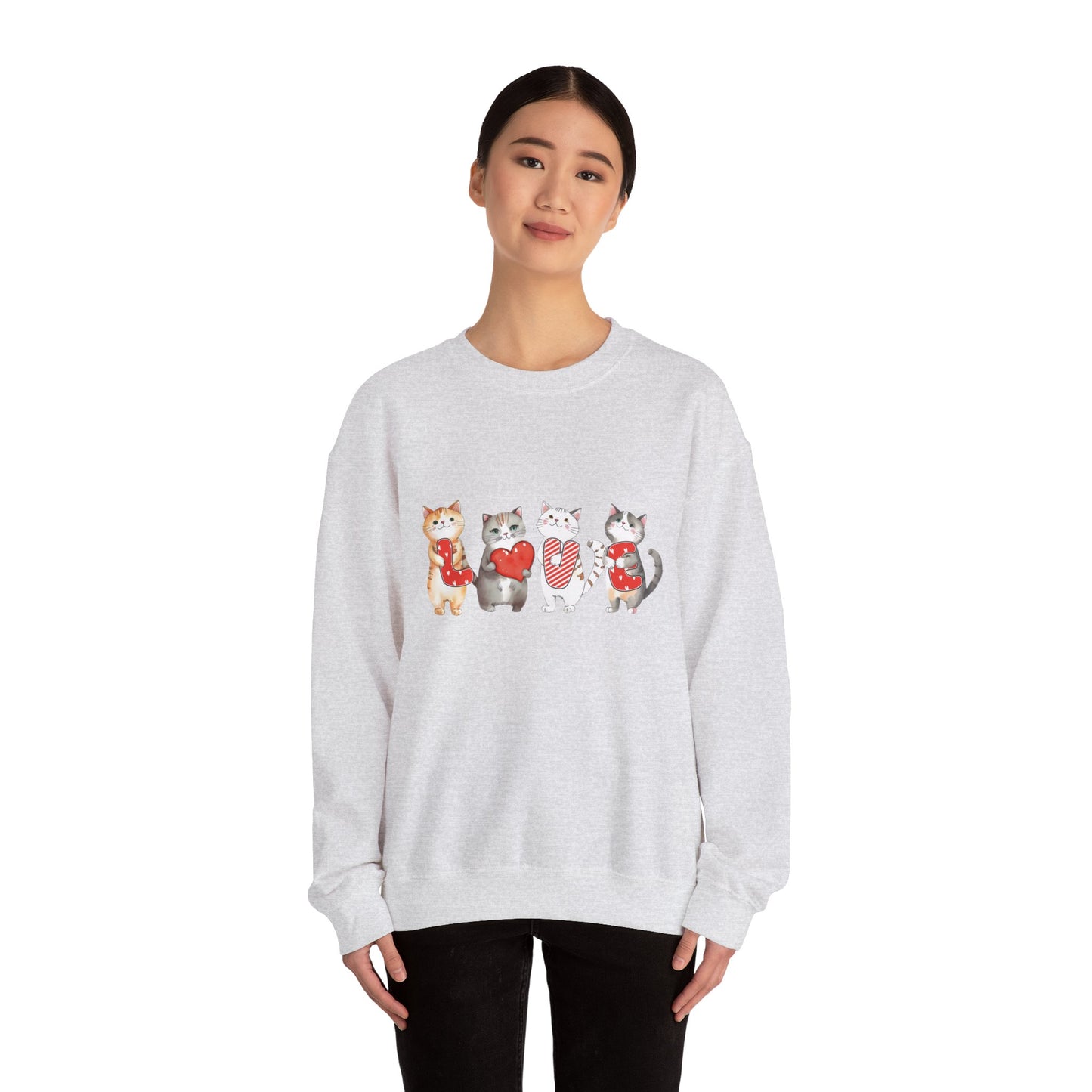 Love Cats Valentine Sweatshirt