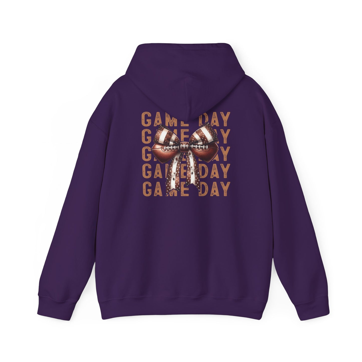 Football Game Day Hoodie Mom Dad Parent Football Lover Coquette BowsPullover