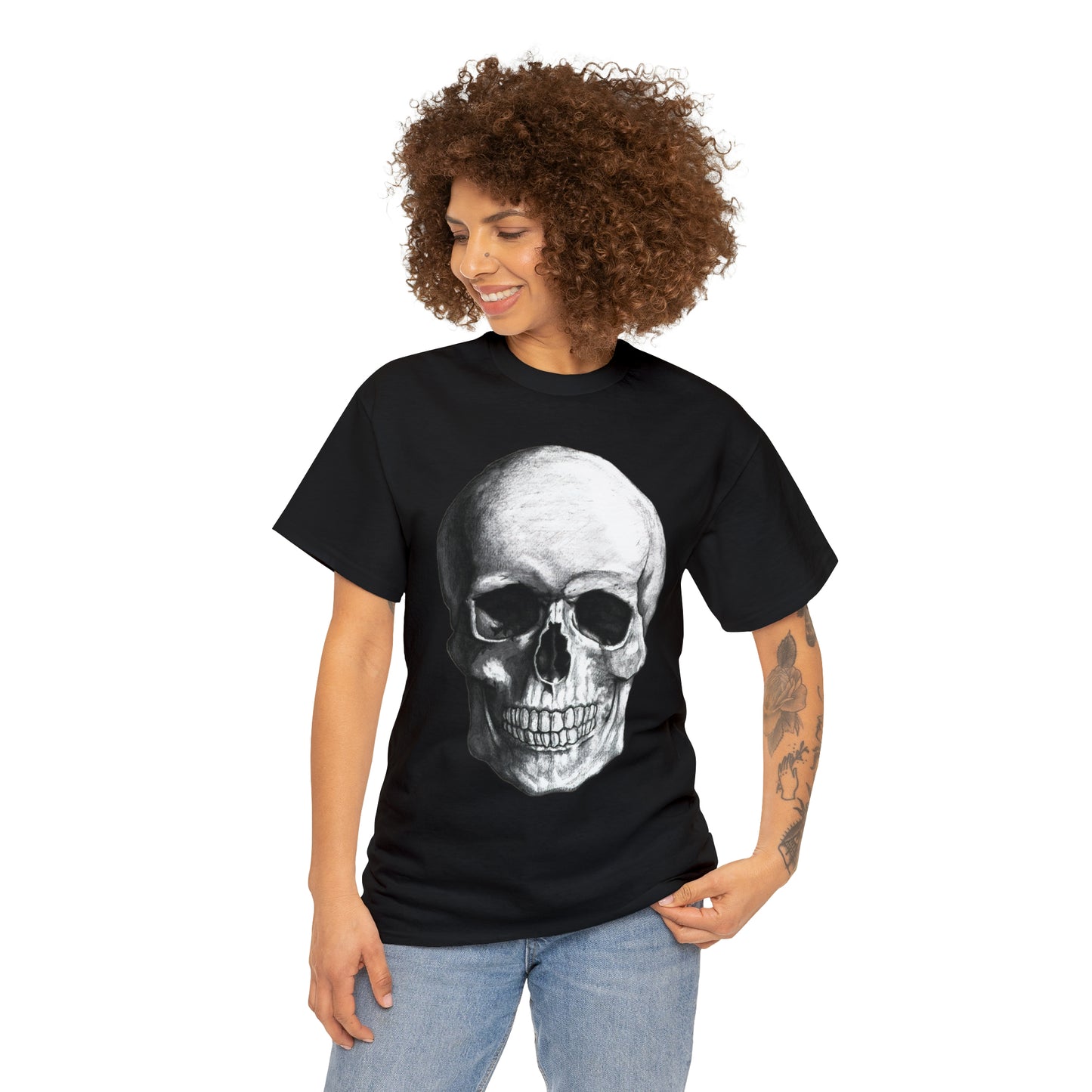 Large Skull Halloween Short Sleeve Tee