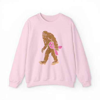 Squatch Bigfoot Breast Cancer Halloween Sweatshirt