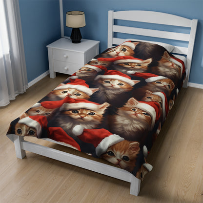 Cats in Santa Hats Blanket