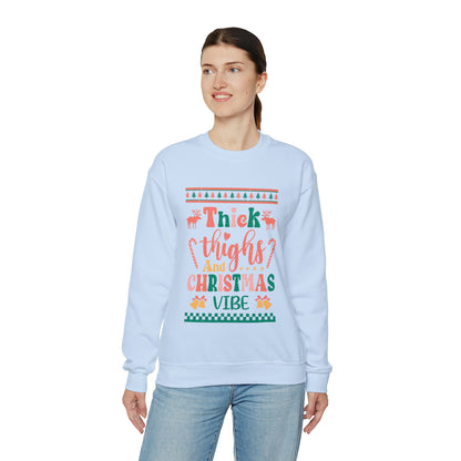 Thick Thighs And Christmas Vibe Ugly Sweater  Sweatshirt