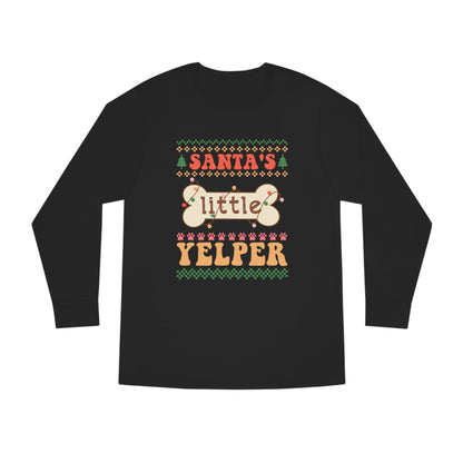 Santa's Little Yelper Christmas Ugly Sweater Long Sleeve Tee