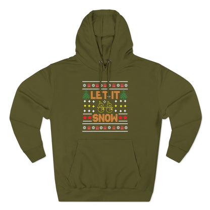 Let It Snow Snowmen Christmas Ugly Sweater Pullover Hoodie