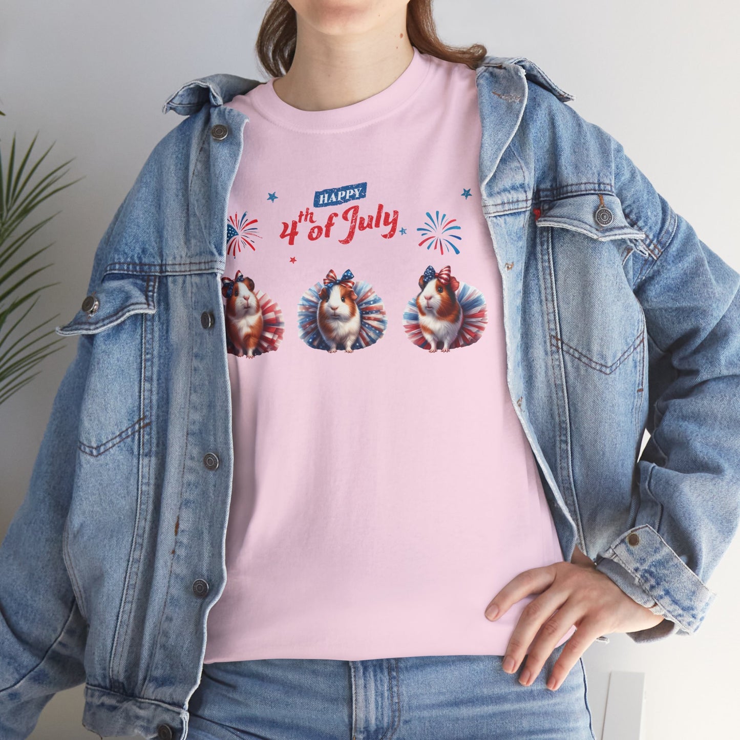 4th of July Guinea Pig in Tutus Short Sleeve Tshirt