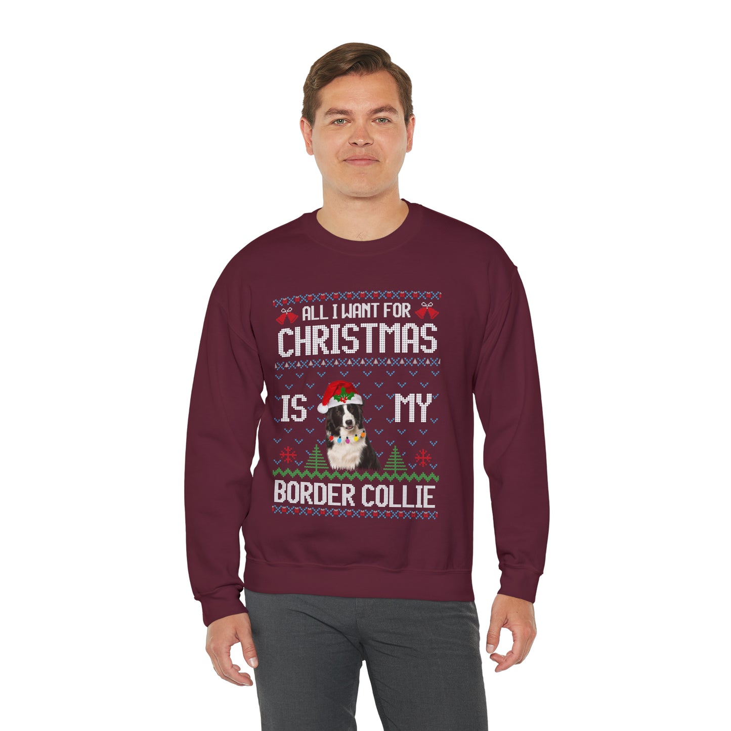 All I Want For Christmas is My Border Collie Dog Ugly Sweater Sweatshirt
